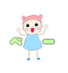 パステルカラー 女の子スタンプ（個別スタンプ：29）