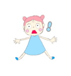 パステルカラー 女の子スタンプ（個別スタンプ：31）