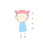 パステルカラー 女の子スタンプ（個別スタンプ：32）