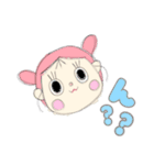 パステルカラー 女の子スタンプ（個別スタンプ：38）