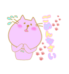 ほわ〜としたピンクねこの日常用語（個別スタンプ：5）