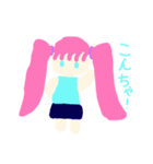 ピンクがだい好きな女の子（個別スタンプ：2）
