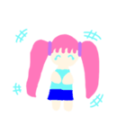 ピンクがだい好きな女の子（個別スタンプ：6）