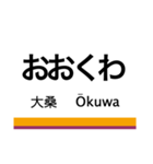 鬼怒川線の駅名スタンプ（個別スタンプ：2）