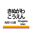 鬼怒川線の駅名スタンプ（個別スタンプ：7）