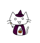 白目にゃんこハロウィン（個別スタンプ：1）