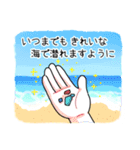 水中ゴミ拾いダイバーのスタンプ 沖縄の海（個別スタンプ：21）