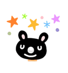 【文字なし】黒くまリアクション☆スタンプ（個別スタンプ：20）