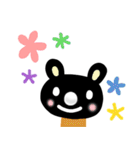 【文字なし】黒くまリアクション☆スタンプ（個別スタンプ：23）