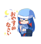 毎日使える！和洋折衷・青髪子の日常会話（個別スタンプ：8）