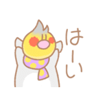寒い日のなかよしオカメインコさん（個別スタンプ：16）