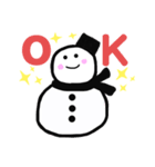 黒好きな雪だるマン（個別スタンプ：2）