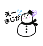 黒好きな雪だるマン（個別スタンプ：7）
