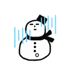 黒好きな雪だるマン（個別スタンプ：13）