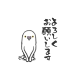 元気いっぱいの白い鳩のハト語 挨拶part2（個別スタンプ：4）