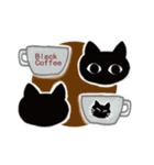 めっかわ くろねこCoffee（個別スタンプ：1）