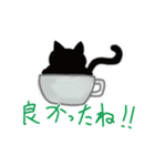 めっかわ くろねこCoffee（個別スタンプ：15）