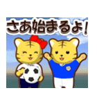 飛び出す！とらのサッカー応援[修正版]（個別スタンプ：1）