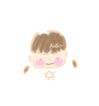 透明感ゆる落書き おんなのこ（個別スタンプ：1）