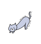 【動く】ゆるゆる灰色キャット【猫】（個別スタンプ：11）