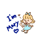 メアリーの日常［ゆる英語］【修正版】（個別スタンプ：1）