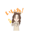 くまさんスタンプ！おんなのこスタンプ（個別スタンプ：8）