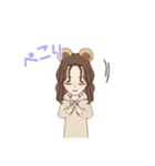 くまさんスタンプ！おんなのこスタンプ（個別スタンプ：11）