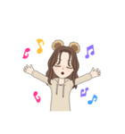 くまさんスタンプ！おんなのこスタンプ（個別スタンプ：13）