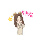 くまさんスタンプ！おんなのこスタンプ（個別スタンプ：15）