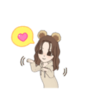 くまさんスタンプ！おんなのこスタンプ（個別スタンプ：16）