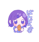 ゆえりとまゆ 餅（個別スタンプ：24）