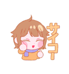 ゆえりとまゆ 餅（個別スタンプ：40）