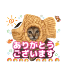 猫❤️冬スタンプ❤️キジトラ ミケ❤️part2（個別スタンプ：28）