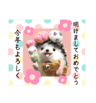 羊毛フェルトの動物のクリスマスとお正月2（個別スタンプ：1）