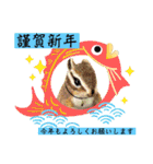 羊毛フェルトの動物のクリスマスとお正月2（個別スタンプ：11）