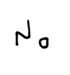 めんどくさい時に使いやすいやる気ない文字（個別スタンプ：3）