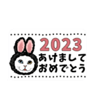 年末年始に意外と使える吹き出し付リアル猫（個別スタンプ：1）