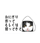 年末年始に意外と使える吹き出し付リアル猫（個別スタンプ：21）