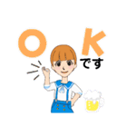 オレンジ ヘアー（個別スタンプ：3）
