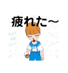 オレンジ ヘアー（個別スタンプ：26）