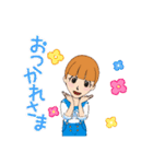 オレンジ ヘアー（個別スタンプ：30）