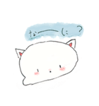 猫好きが描いた白猫スタンプ2（個別スタンプ：1）