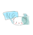 猫好きが描いた白猫スタンプ2（個別スタンプ：7）