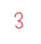 A's数字（個別スタンプ：3）