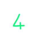 A's数字（個別スタンプ：4）