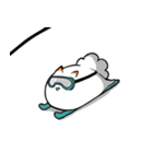 白いウミウシ【冬】（個別スタンプ：1）