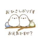 コザクラインコのあおちゃんとあもちゃん冬（個別スタンプ：9）