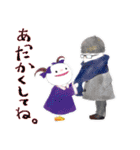 冬向けゆるーい女の子と男の子のスタンプ（個別スタンプ：3）