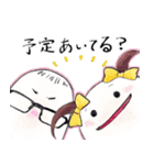 冬向けゆるーい女の子と男の子のスタンプ（個別スタンプ：4）