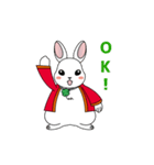 厚木小学校オリジナルキャラ「うさりん」（個別スタンプ：3）